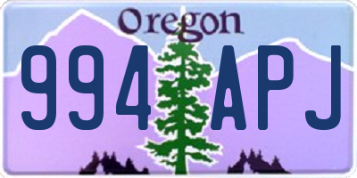 OR license plate 994APJ