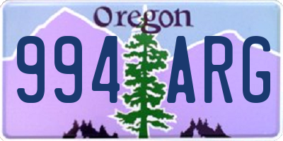 OR license plate 994ARG