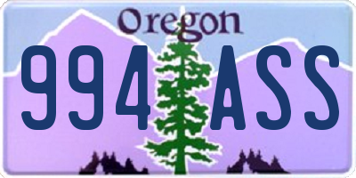 OR license plate 994ASS