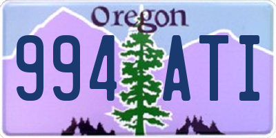 OR license plate 994ATI