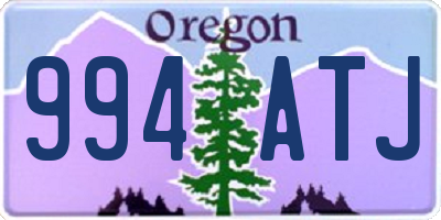 OR license plate 994ATJ