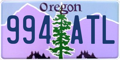 OR license plate 994ATL