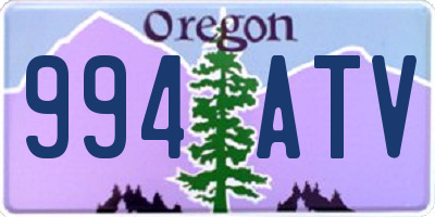 OR license plate 994ATV