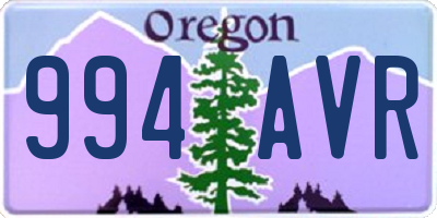 OR license plate 994AVR