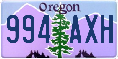 OR license plate 994AXH