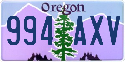 OR license plate 994AXV