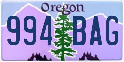 OR license plate 994BAG