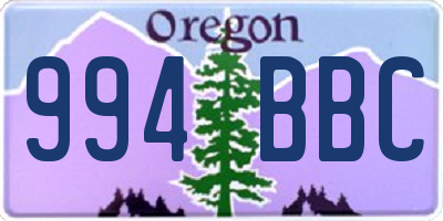 OR license plate 994BBC