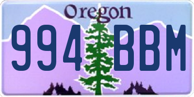 OR license plate 994BBM