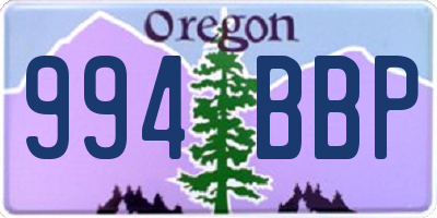 OR license plate 994BBP