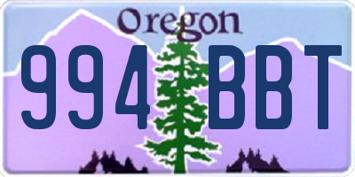 OR license plate 994BBT
