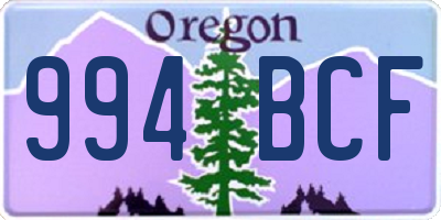OR license plate 994BCF
