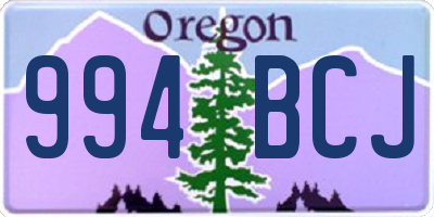 OR license plate 994BCJ