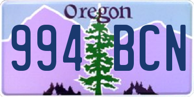 OR license plate 994BCN