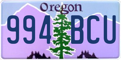 OR license plate 994BCU