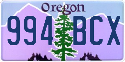 OR license plate 994BCX