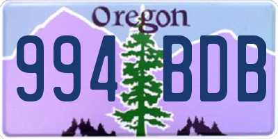 OR license plate 994BDB