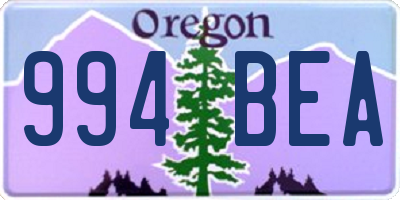 OR license plate 994BEA