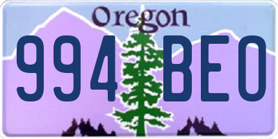 OR license plate 994BEO