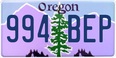 OR license plate 994BEP