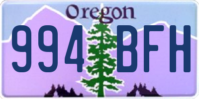 OR license plate 994BFH