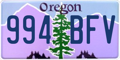 OR license plate 994BFV