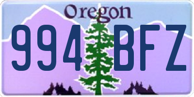 OR license plate 994BFZ