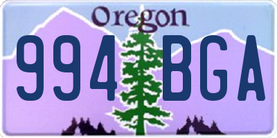 OR license plate 994BGA