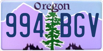 OR license plate 994BGV