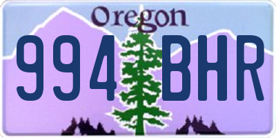 OR license plate 994BHR