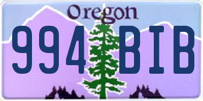 OR license plate 994BIB