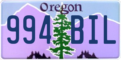 OR license plate 994BIL