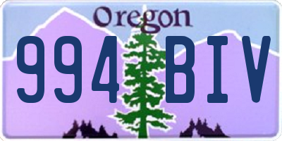 OR license plate 994BIV