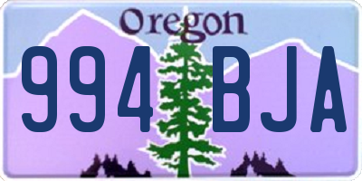 OR license plate 994BJA