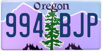 OR license plate 994BJP