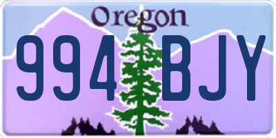 OR license plate 994BJY