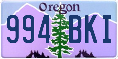 OR license plate 994BKI