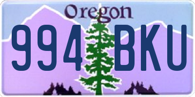 OR license plate 994BKU