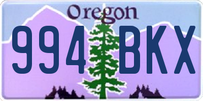 OR license plate 994BKX