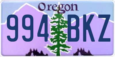 OR license plate 994BKZ
