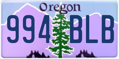 OR license plate 994BLB