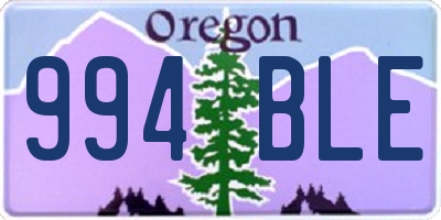 OR license plate 994BLE