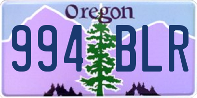 OR license plate 994BLR