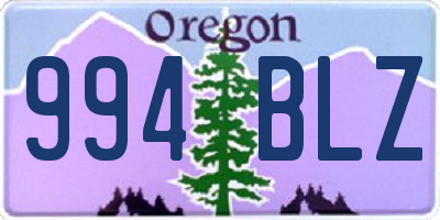 OR license plate 994BLZ