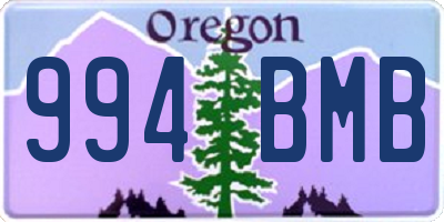 OR license plate 994BMB