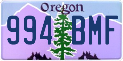 OR license plate 994BMF