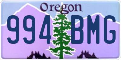 OR license plate 994BMG