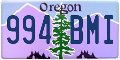 OR license plate 994BMI