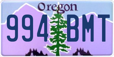 OR license plate 994BMT