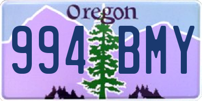 OR license plate 994BMY